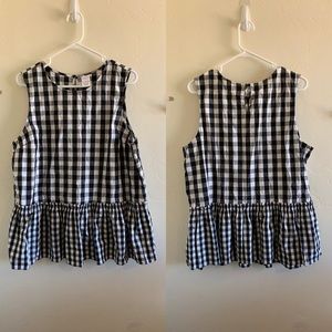 🏝 Plus size Gingham peplum tank top